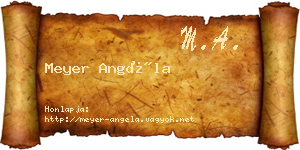 Meyer Angéla névjegykártya